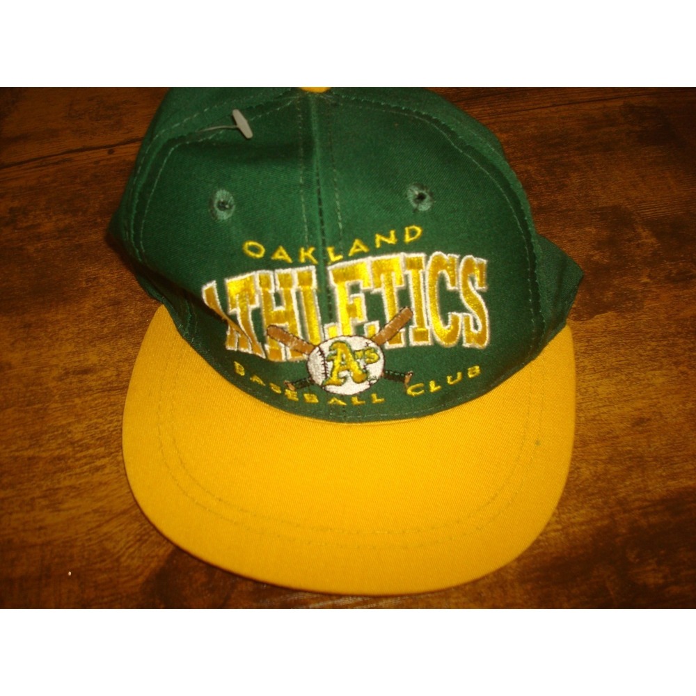 YOUTH---- OAKLAND A'S   SNAPBACK 80S LOGO   HAT CAP VINTAGE DEADSTOCK H4